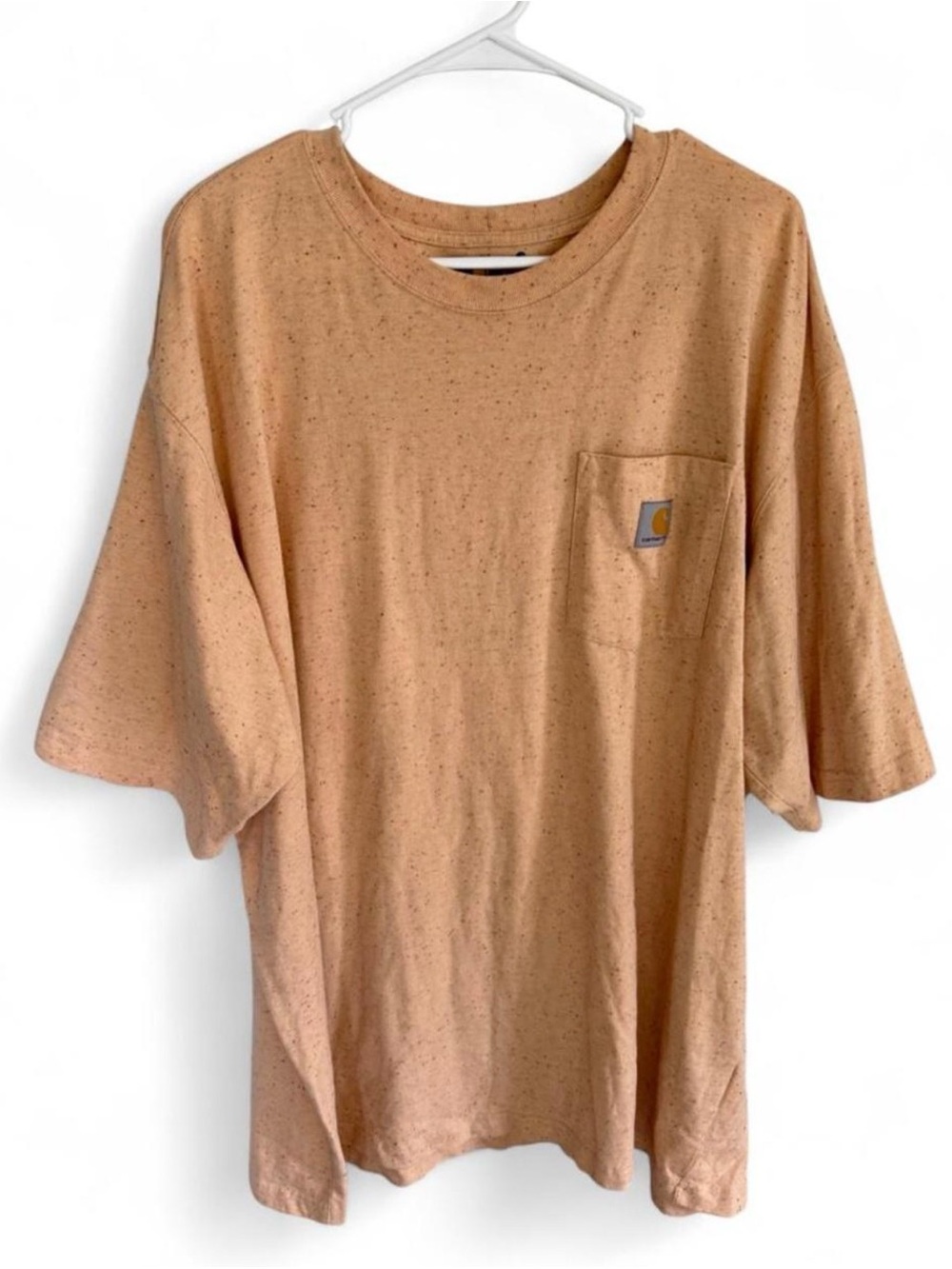 Carhartt Short-Sleeve Pocket Tee in Heather Tan Speckle